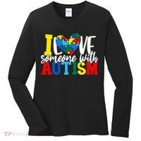 I Love Someone With Autism Autistic Awareness Women's Long Sleeve Shirt thumb 0