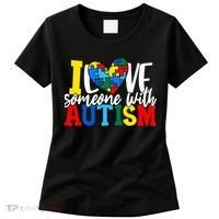 I Love Someone With Autism Autistic Awareness Women's T-Shirt thumb 0