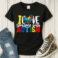 I Love Someone With Autism Autistic Awareness Women's T-Shirt thumb 3