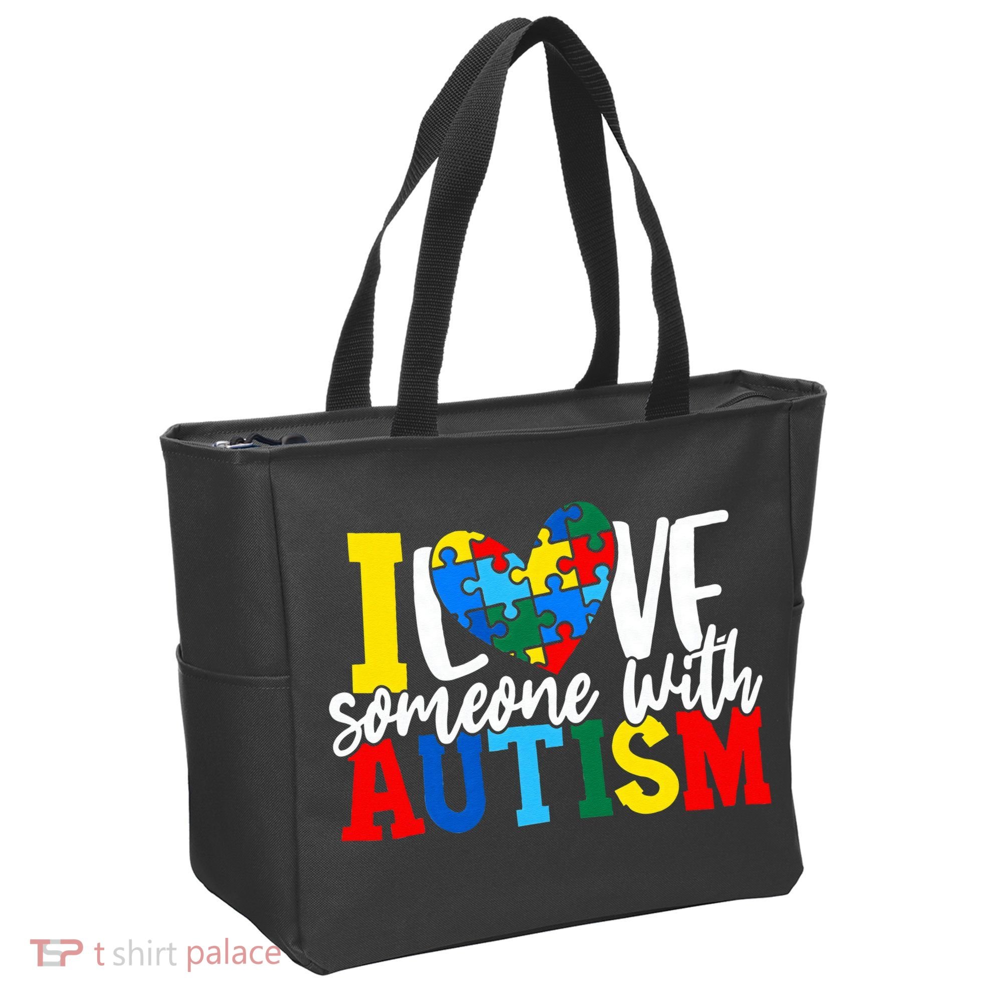 I Love Someone With Autism Autistic Awareness Tote Bag