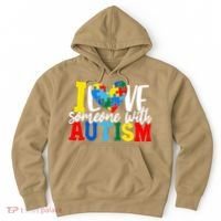 I Love Someone With Autism Autistic Awareness Hoodie thumb 0