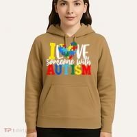 I Love Someone With Autism Autistic Awareness Hoodie thumb 5