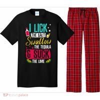 I Lick Swallow And Suck Tequila Gift Pajama Set thumb 0