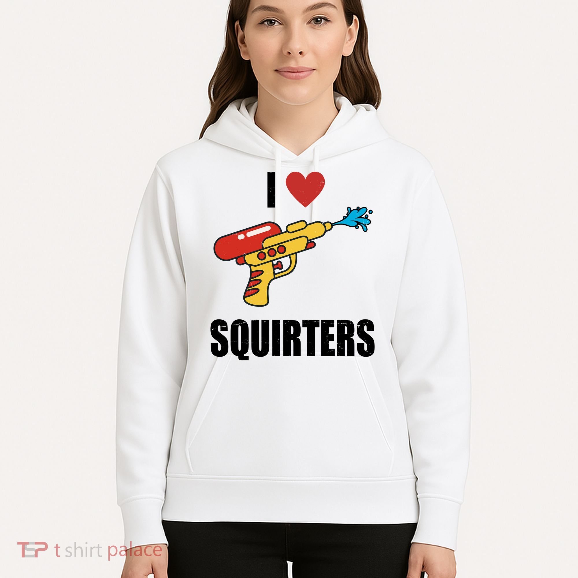 I Love Squirters Funny Water Gun Hoodie