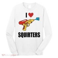 I Love Squirters Funny Water Gun Long Sleeve Shirt thumb 0
