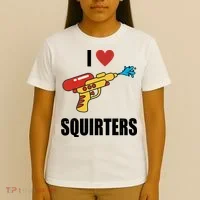 I Love Squirters Funny Water Gun T-Shirt thumb 4