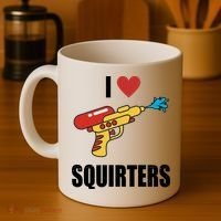 I Love Squirters Funny Water Gun Coffee Mug thumb 4