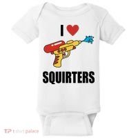 I Love Squirters Funny Water Gun Baby Bodysuit thumb 0