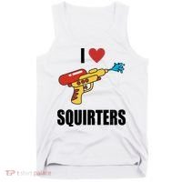 I Love Squirters Funny Water Gun Tank Top thumb 0