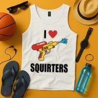I Love Squirters Funny Water Gun Tank Top thumb 4