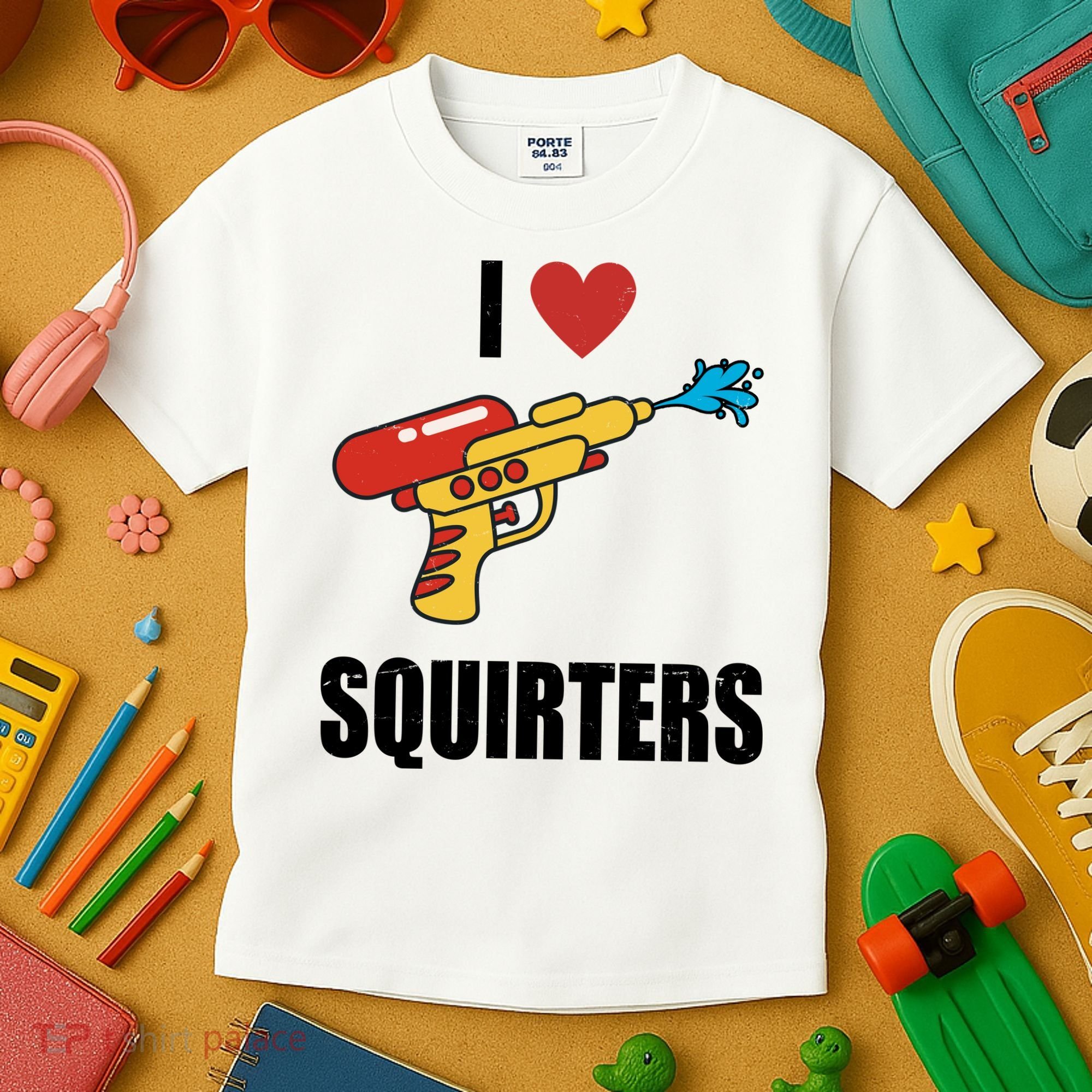 I Love Squirters Funny Water Gun Kids T-Shirt