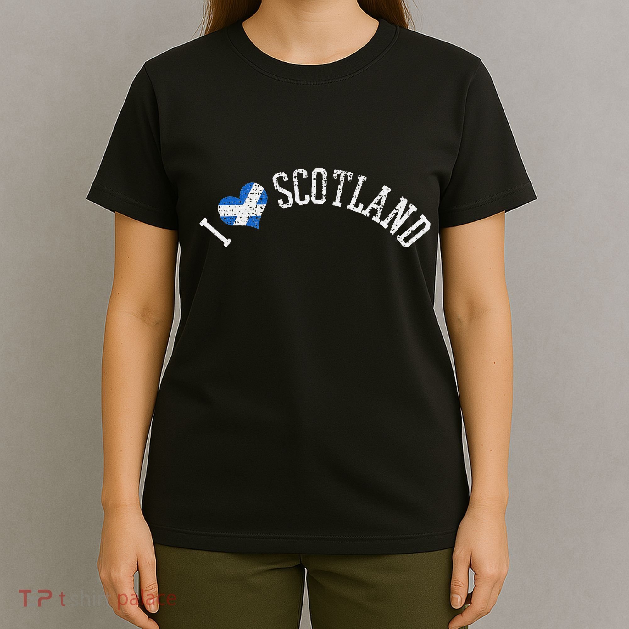 I Love Scotland Vintage Scottish Souvenirs Gift Vacation T-Shirt