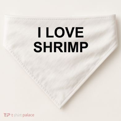 I Love Shrimp USA-Made Doggie Bandana