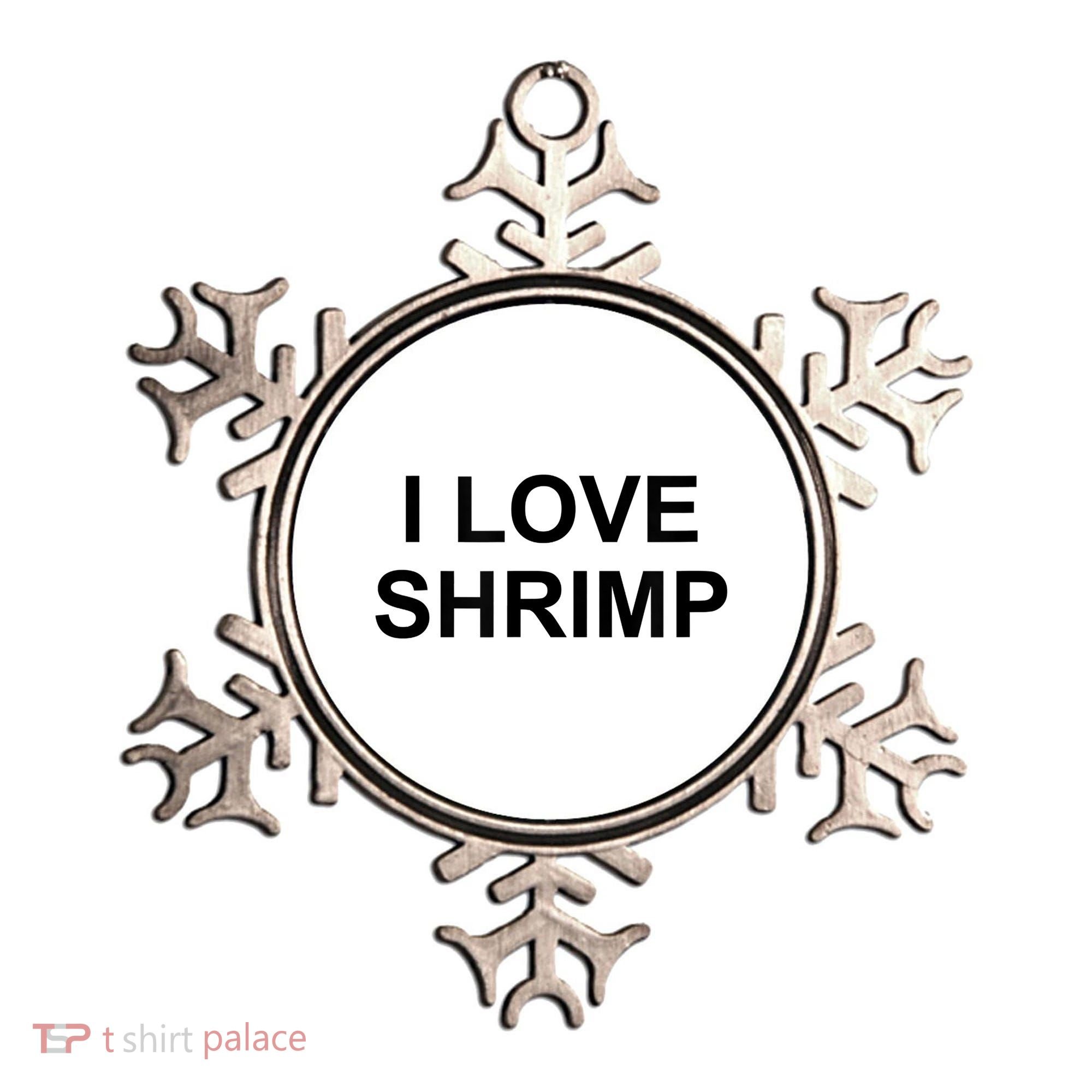 I Love Shrimp Ornament