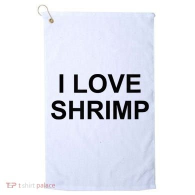 I Love Shrimp Golf Towel