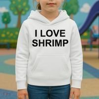 I Love Shrimp Kids Hoodie thumb 3