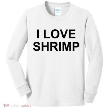 I Love Shrimp Kids Long Sleeve Shirt
