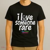 I Love Someone Rare Zabra Ribbon Rare Disease Awareness Gift T-Shirt thumb 3
