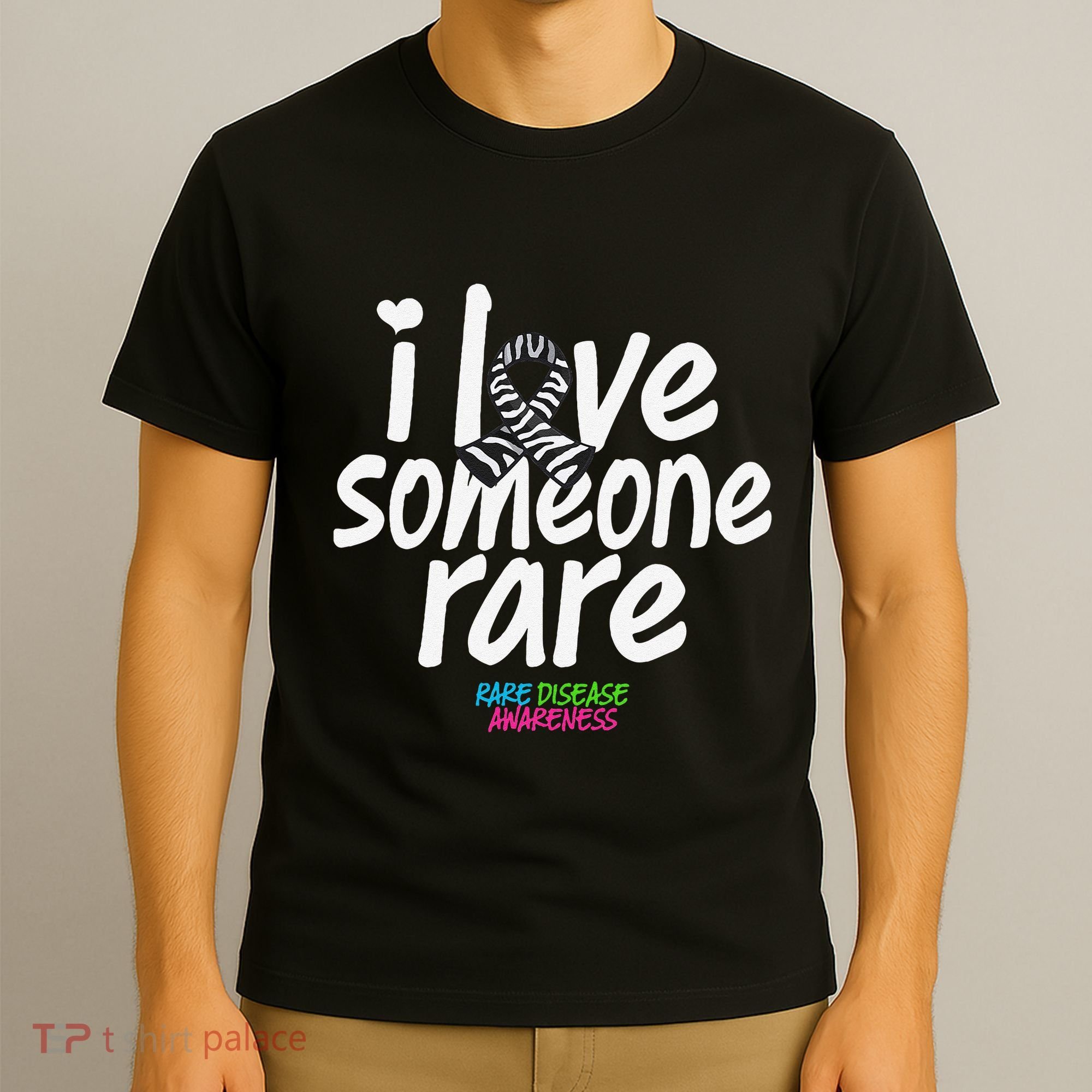 I Love Someone Rare Zabra Ribbon Rare Disease Awareness Gift T-Shirt