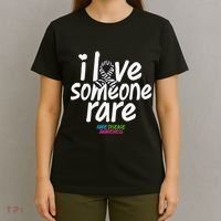 I Love Someone Rare Zabra Ribbon Rare Disease Awareness Gift T-Shirt thumb 4