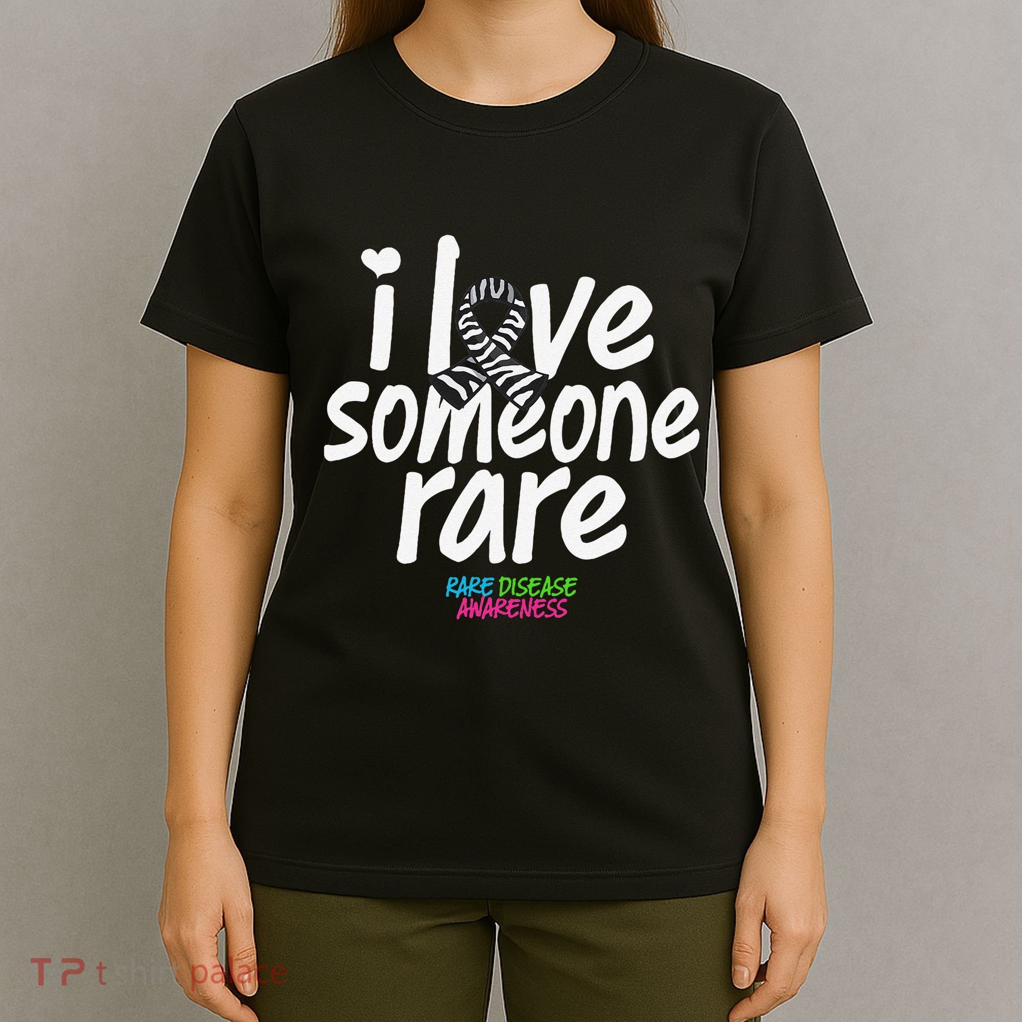 I Love Someone Rare Zabra Ribbon Rare Disease Awareness Gift T-Shirt