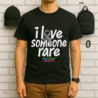 I Love Someone Rare Zabra Ribbon Rare Disease Awareness Gift T-Shirt thumb 6