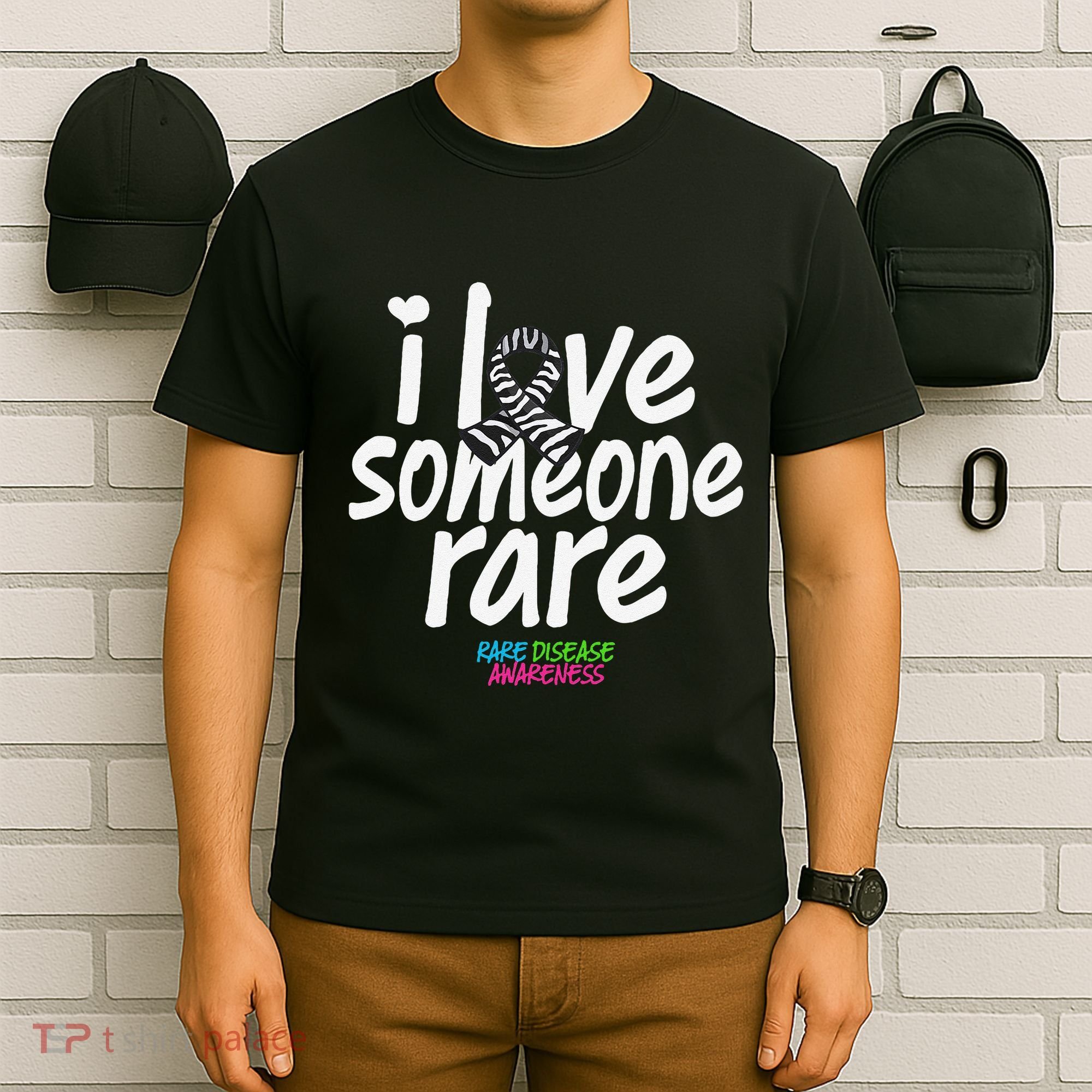 I Love Someone Rare Zabra Ribbon Rare Disease Awareness Gift T-Shirt