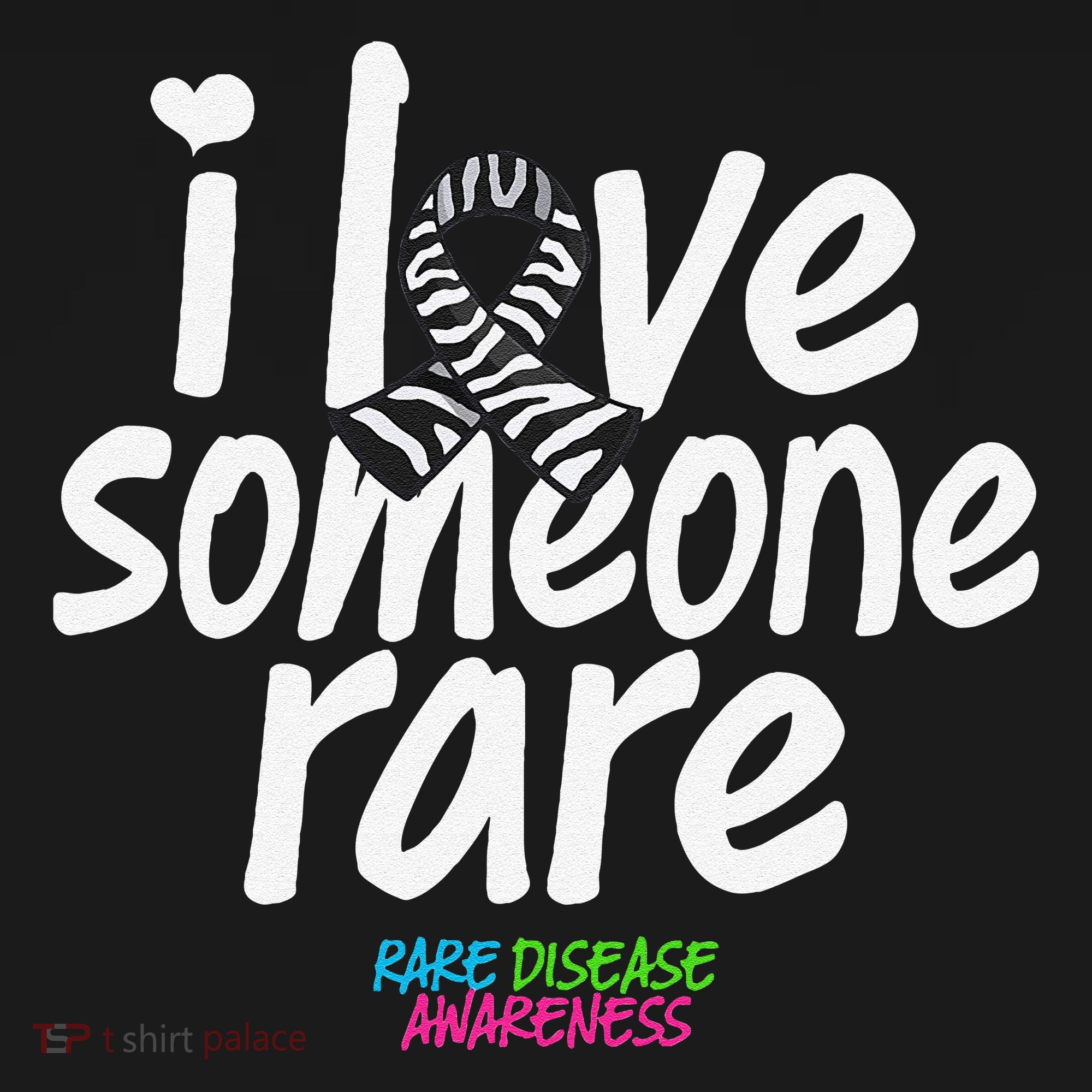 I Love Someone Rare Zabra Ribbon Rare Disease Awareness Gift T-Shirt