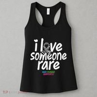 I Love Someone Rare Zabra Ribbon Rare Disease Awareness Gift Women's Tank Top thumb 3