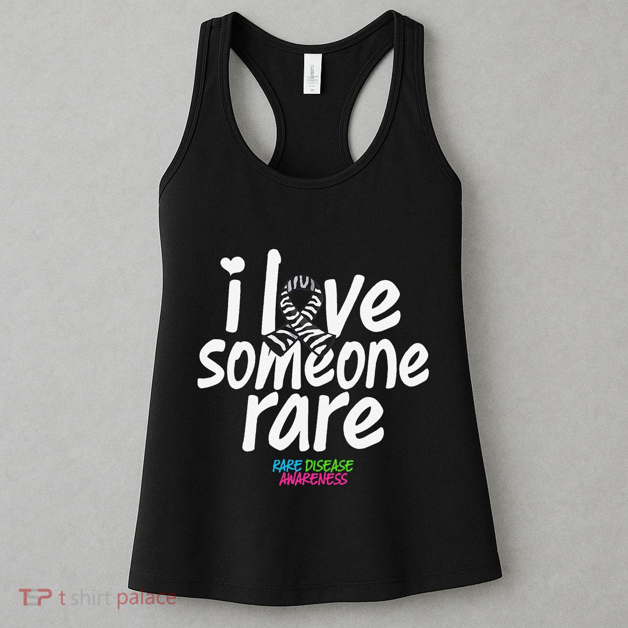I Love Someone Rare Zabra Ribbon Rare Disease Awareness Gift Women's Tank Top