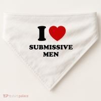 I Love Submissive M.E.N USA-Made Doggie Bandana thumb 0