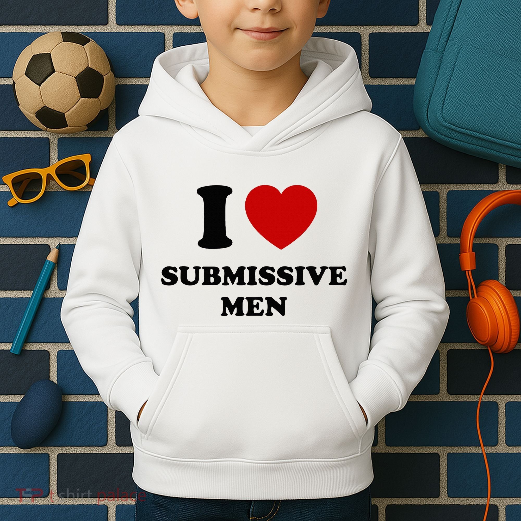 I Love Submissive M.E.N Kids Hoodie