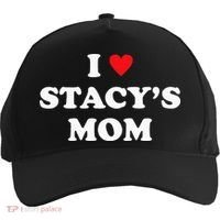 I Love Stacy's Mom Heart Hot Funny Meme Five-Panel Snapback Cap thumb 0