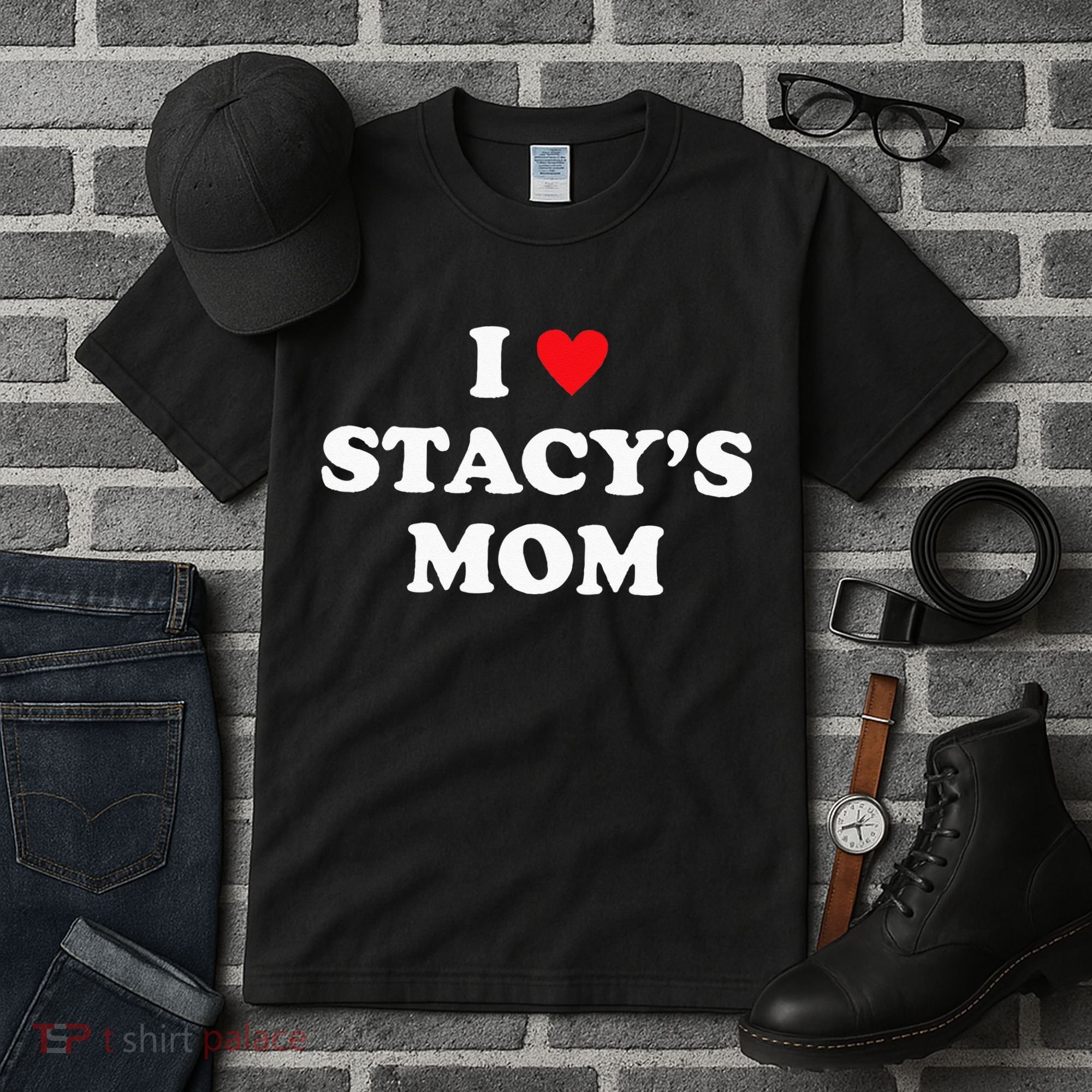 I Love Stacy's Mom Heart Hot Funny Meme Tall T-Shirt