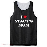 I Love Stacy's Mom Heart Hot Funny Meme Mesh Reversible Basketball Jersey Tank thumb 0