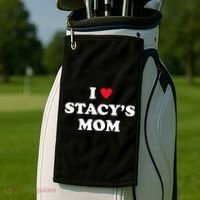 I Love Stacy's Mom Heart Hot Funny Meme Golf Towel thumb 2
