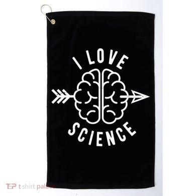 I Love Science Brain Golf Towel