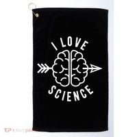 I Love Science Brain Golf Towel thumb 0