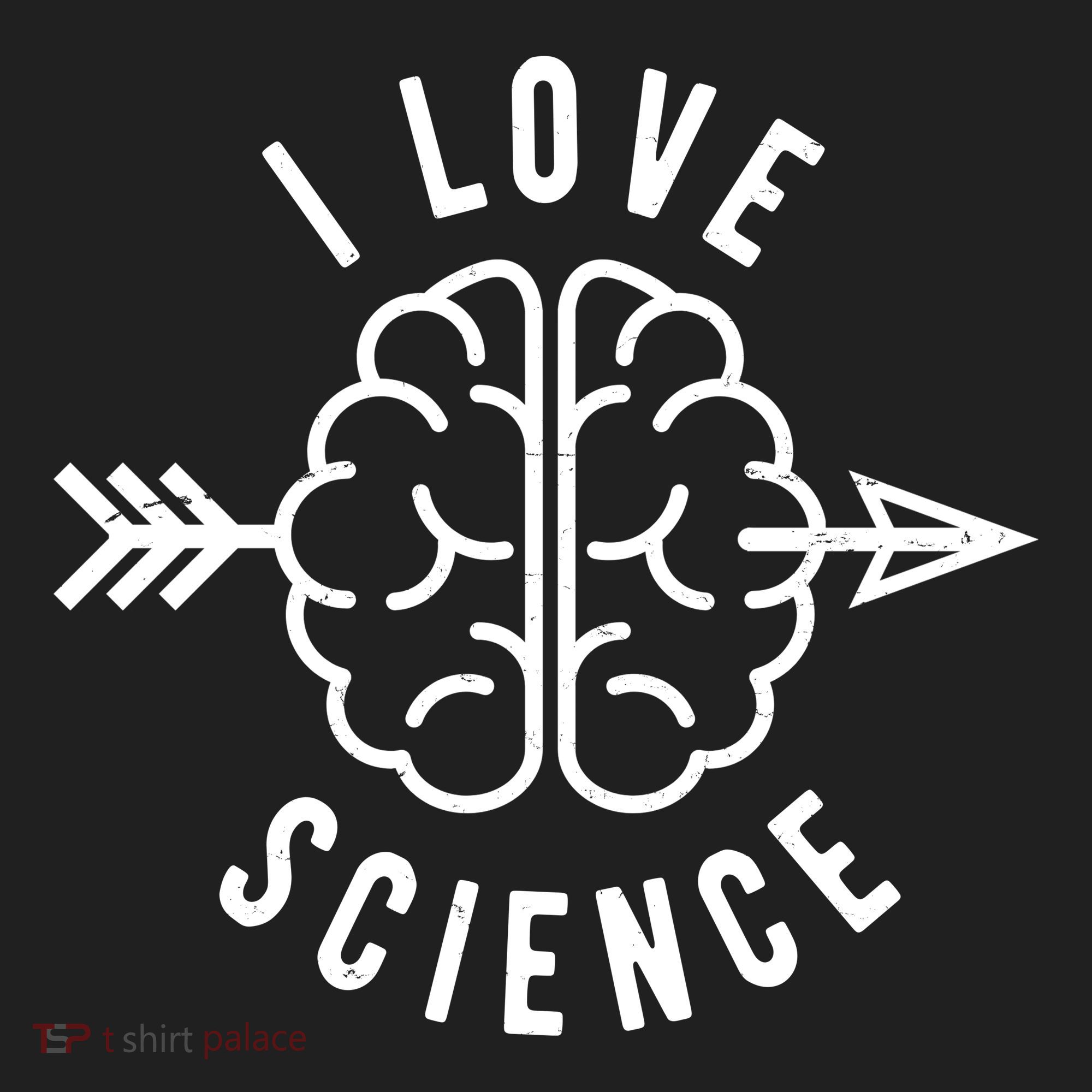 I Love Science Brain Golf Towel