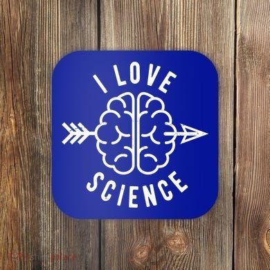I Love Science Brain Coaster