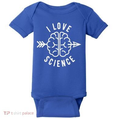 I Love Science Brain Baby Bodysuit