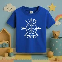 I Love Science Brain Toddler T-Shirt thumb 3