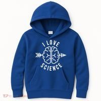I Love Science Brain Kids Hoodie thumb 0
