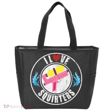 I Love Squirters Funny I Heart Squirters Tote Bag
