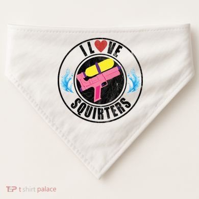 I Love Squirters Funny I Heart Squirters USA-Made Doggie Bandana