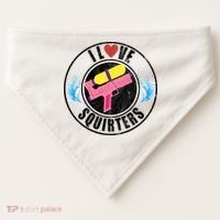 I Love Squirters Funny I Heart Squirters USA-Made Doggie Bandana thumb 0