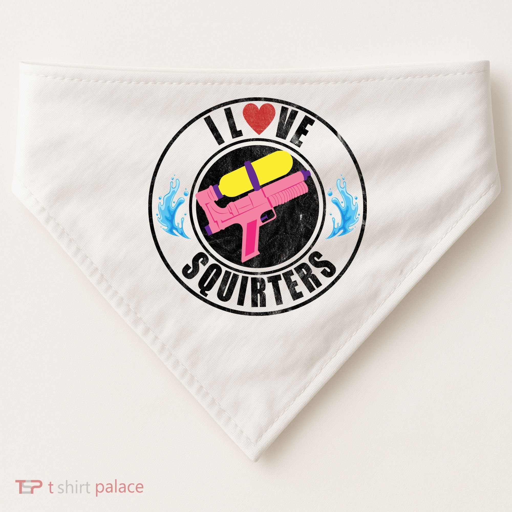 I Love Squirters Funny I Heart Squirters USA-Made Doggie Bandana