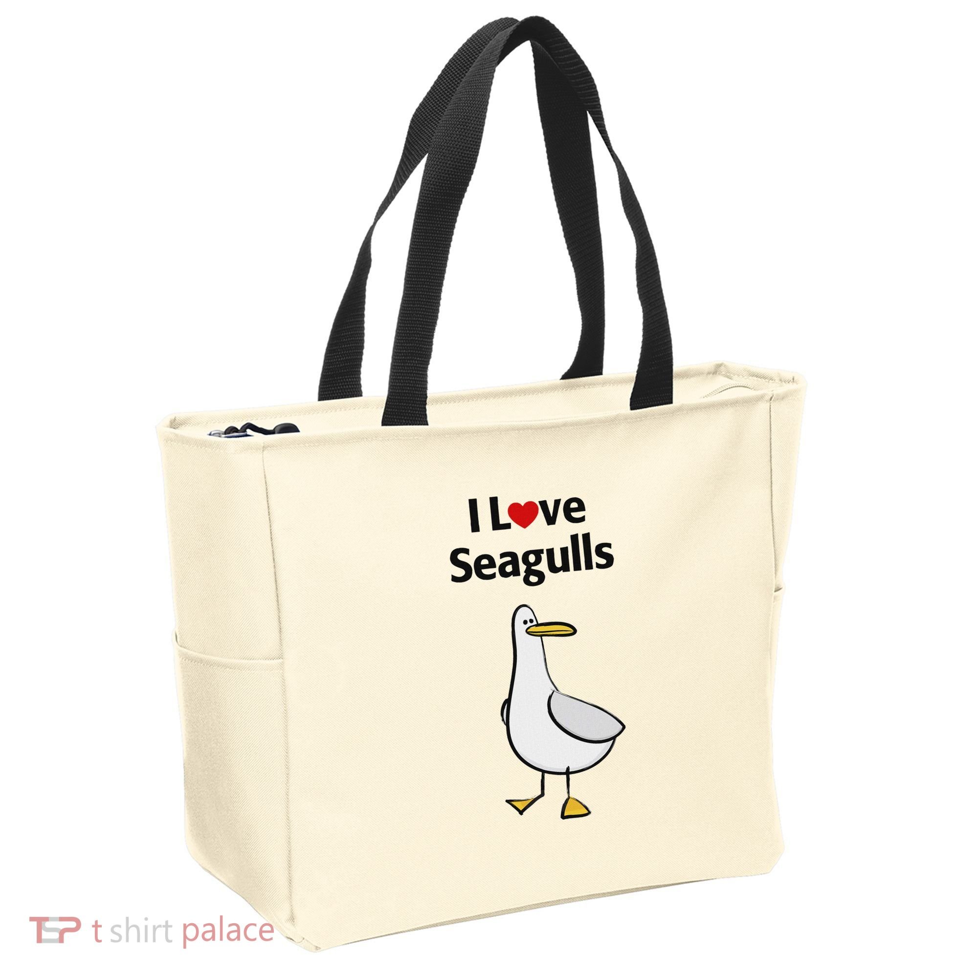 I Love Seagulls Tote Bag