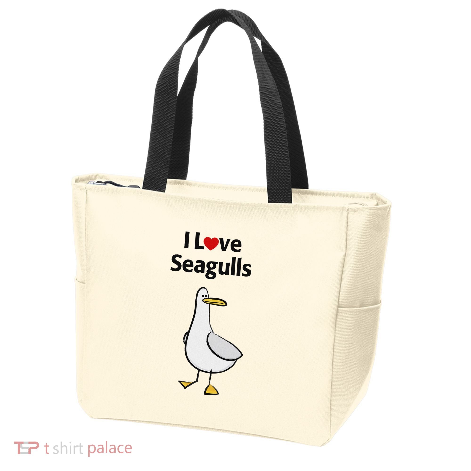 I Love Seagulls Tote Bag