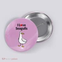 I Love Seagulls Button thumb 0